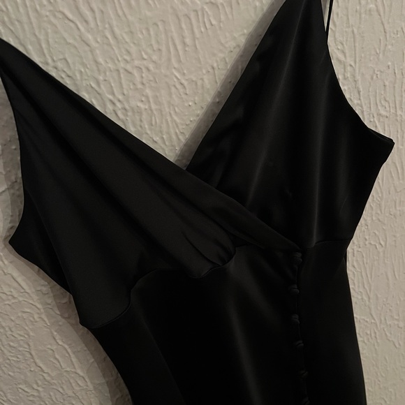 ZARA Satin Slip Button Dress - Picture 7 of 7